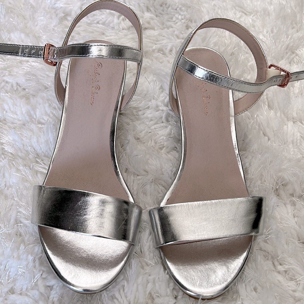 Ruby and bloom silver sandals